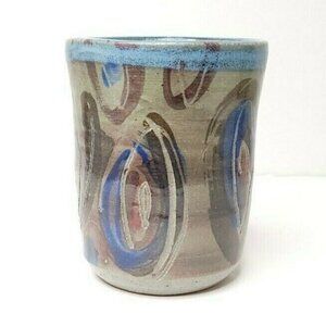Utensil / Vase Holder in Multi Color Ridge Glaze